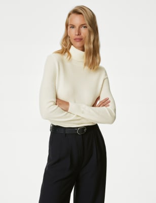 

Womens Autograph Pure Cashmere Roll Neck Jumper - Ivory, Ivory