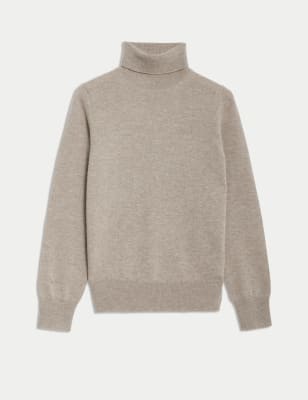 

Womens Autograph Pure Cashmere Roll Neck Jumper, Soft Brown