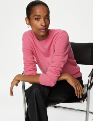 

Womens Autograph Pure Cashmere Crew Neck Jumper - Bright Rose, Bright Rose