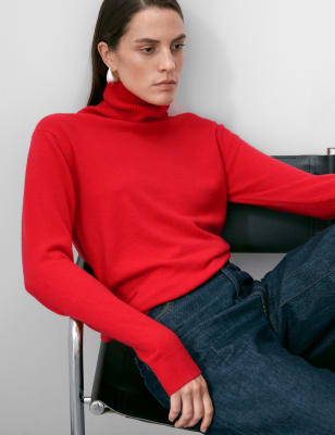 

Womens Autograph Pure Cashmere Roll Neck Jumper - Red, Red