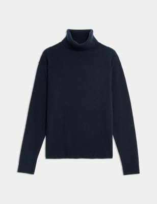 

Womens Autograph Pure Cashmere Roll Neck Jumper - Midnight Navy, Midnight Navy