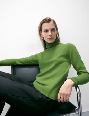 

Womens Autograph Pure Cashmere Roll Neck Jumper - Grass, Grass