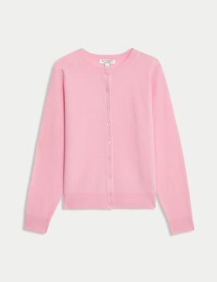 

Autograph Cárdigan informal 100 % cachemira con cuello redondoWomens - Rose Pink, Rose Pink