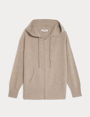 

Womens Autograph Pure Cashmere Knitted Relaxed Hoodie - Cappuccino, Cappuccino