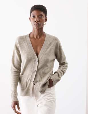 

Womens Autograph Pure Cashmere V-Neck Button Front Cardigan - Cappuccino, Cappuccino