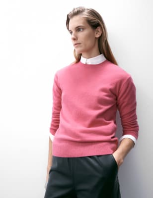 

Womens Autograph Pure Cashmere Crew Neck Jumper - Bright Pink, Bright Pink