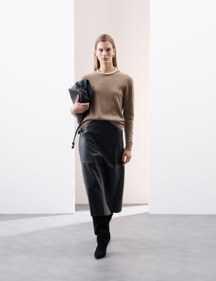

Womens Autograph Pullover aus reinem Kaschmir mit Rundhalsausschnitt - Hazelnut, Hazelnut