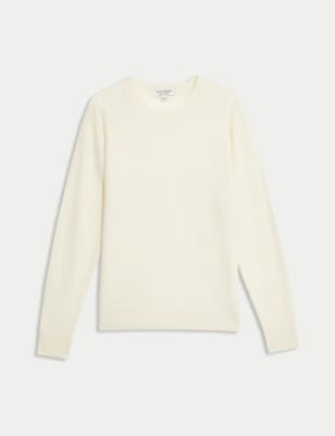 

Womens Autograph Pure Cashmere Textured Crew Neck Jumper - Ivory, Ivory