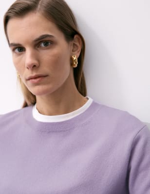 

Womens Autograph Pullover aus reinem Kaschmir mit Rundhalsausschnitt - Dusted Lilac, Dusted Lilac