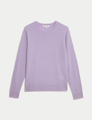 

Womens Autograph Pure Cashmere Textured Crew Neck Jumper - Dusted Lilac, Dusted Lilac