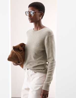 

Autograph Jersey 100 % cashmere con cuello redondoWomens - Cappuccino, Cappuccino