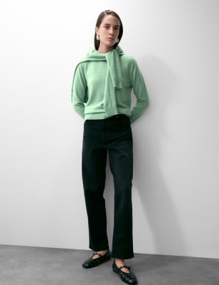 

Autograph Jersey 100 % cashmere con cuello redondoWomens - Green Marl, Green Marl