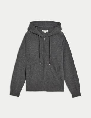 

Womens Autograph Pure Cashmere Zip Up Hoodie - Dark Grey, Dark Grey