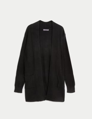 

Womens M&S Collection Soft Touch Knitted Longline Cardigan - Black, Black