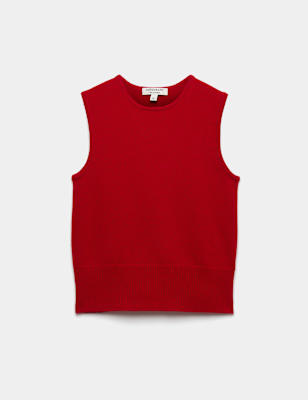Merino Wool Rich Knitted Vest with Cashmere