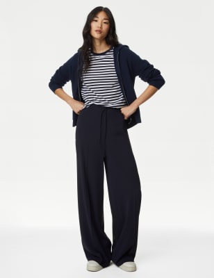 

M&S Collection Sudadera con capucha de tacto suave con cremalleraWomens - Navy, Navy