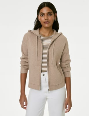 

Womens M&S Collection Soft Touch Zip Up Hoodie - Cappuccino, Cappuccino