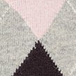 Argyle Crew Neck Relaxed Jumper, PINK MIX, swatch