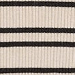 Striped Crew Neck Slim Fit Knitted Top, CAPPUCCINO, swatch