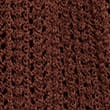Cotton Blend Open Stitch Relaxed Cropped Cardigan, CONKER, swatch