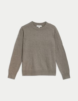 

Womens M&S Collection Air-Yarn Crew Neck Jumper - Nutmeg, Nutmeg