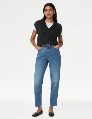 

M&S Collection Camiseta de punto 100% lana de merino de escote en picoWomens - Black, Black