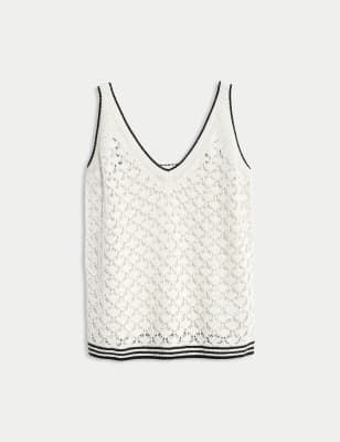 

Womens M&S Collection Textured Slim Fit Knitted Vest, Light Natural