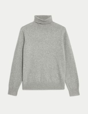 

Womens M&S Collection Air-Yarn Roll Neck Jumper - Grey, Grey