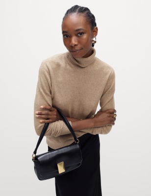 

Womens M&S Collection Rollkragenpullover aus Air-Garn - Cappuccino, Cappuccino