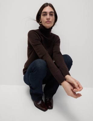 

M&S Collection Suéter de cuello vuelto con hilo aireadoWomens - Bitter Chocolate, Bitter Chocolate