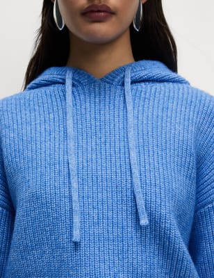 

Womens M&S Collection Strickpullover aus Wolkengarn mit Strukturmuster - Cornflower, Cornflower