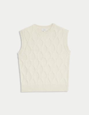 

Womens M&S Collection Cloud-Yarn Textured Knitted Vest - Beige, Beige