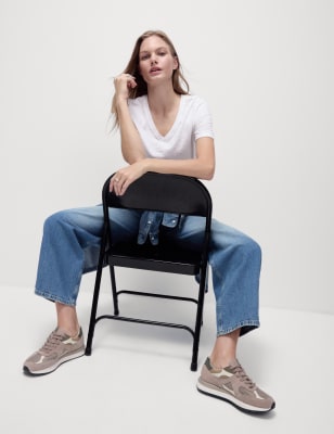 

M&S Collection Camiseta Everyday Fit 100% algodón de escote en picoWomens - Soft White, Soft White