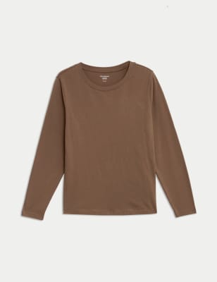 

Womens M&S Collection Pure Cotton T-Shirt - Toffee, Toffee