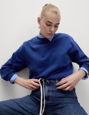 

M&S Collection Sudadera con escote cerradoWomens - Blue Mix, Blue Mix