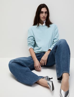 

M&S Collection Sudadera de algodónWomens - Light Airforce, Light Airforce