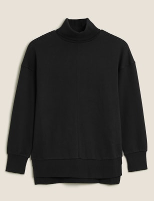 

Womens M&S Collection Funnel Neck Long Sleeve Sweatshirt - Black, Black