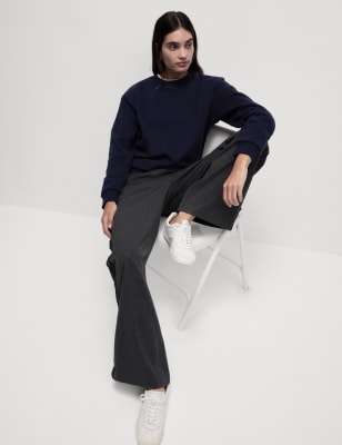 

M&S Collection Sudadera de algodón con escote cerradoWomens - Navy, Navy