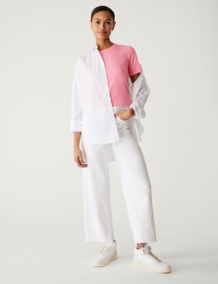 

Marks & Spencer Cotton Rich Slim Fit T-Shirt (FEMALE, PETAL PINK, 16)