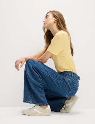 

Womens M&S Collection Pure Cotton Everyday Fit T-Shirt, Buttercup