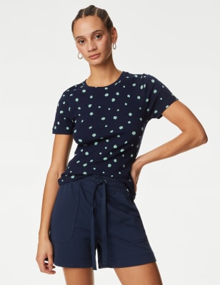 

M&S Collection Camiseta estampada 100% algodónWomens - Navy Mix, Navy Mix