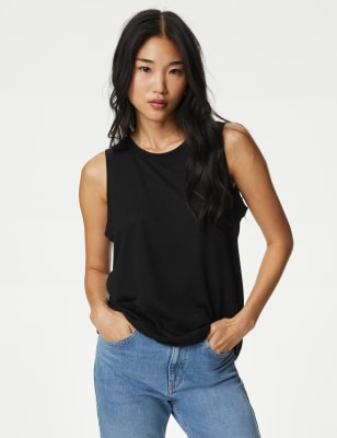 

Womens M&S Collection Relaxed Vest Top - Black, Black