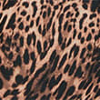 Animal Print Tie Neck Mini Shift Dress, BROWN MIX, swatch