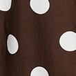 Pure Cotton Polka Dot Midi Shirred Dress, CHOCOLATE MIX, swatch