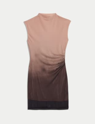 

Womens M&S Collection Mesh Jersey Printed Mini Dress - Pink Mix, Pink Mix