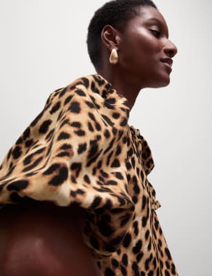 Leopard print coat marks and spencer hotsell