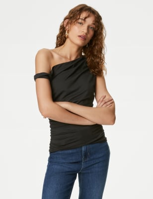 

Womens M&S Collection Off The Shoulder Top - Black, Black