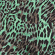 Animal Print Cowl Neck Blouse, GREEN MIX, swatch