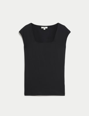 

M&S Collection Top de escote cuadradoWomens - Black, Black