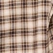 Cotton Blend Check Tie Neck Fitted Shirt, BROWN MIX, swatch